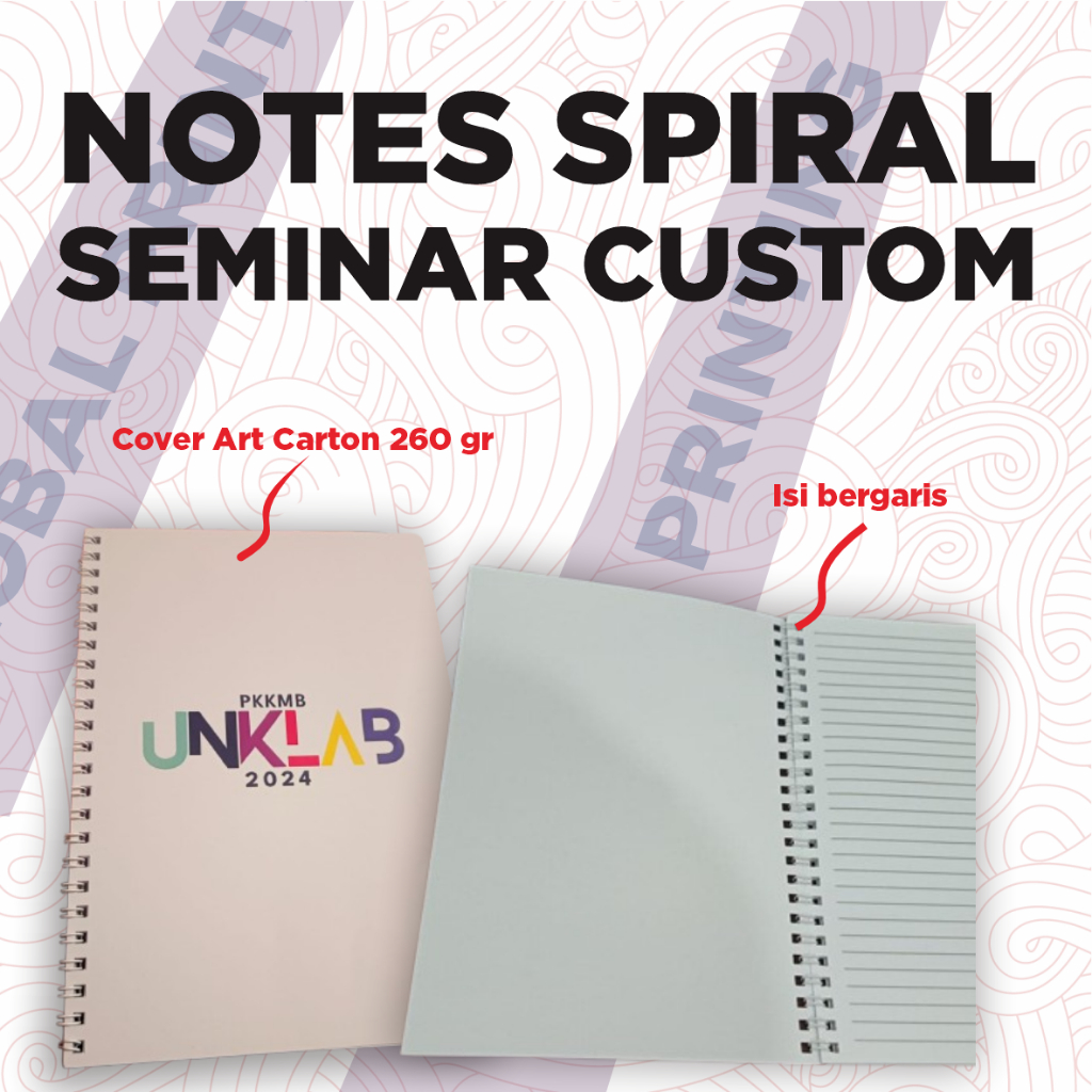 

Notes book Spiral Custom Logo Seminar Souvenir Rapat Murah