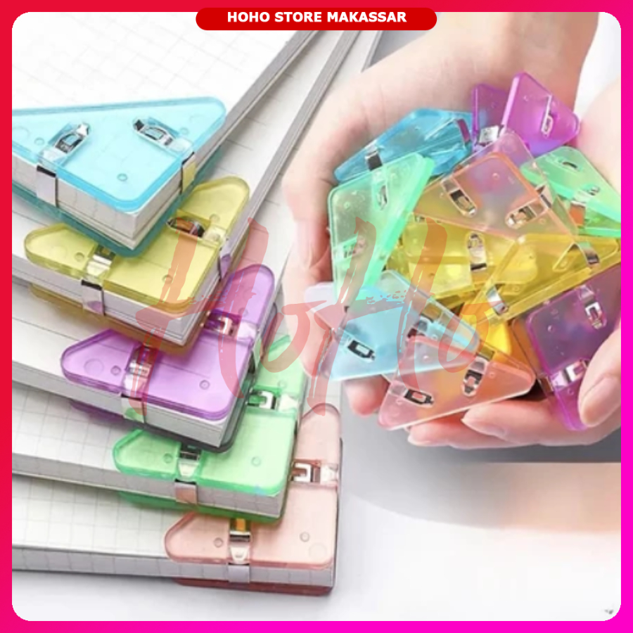 

Penjepit Kertas SEGITIGA Klip Sudut Jepitan Kertas Binder Paper Clip - CLI4
