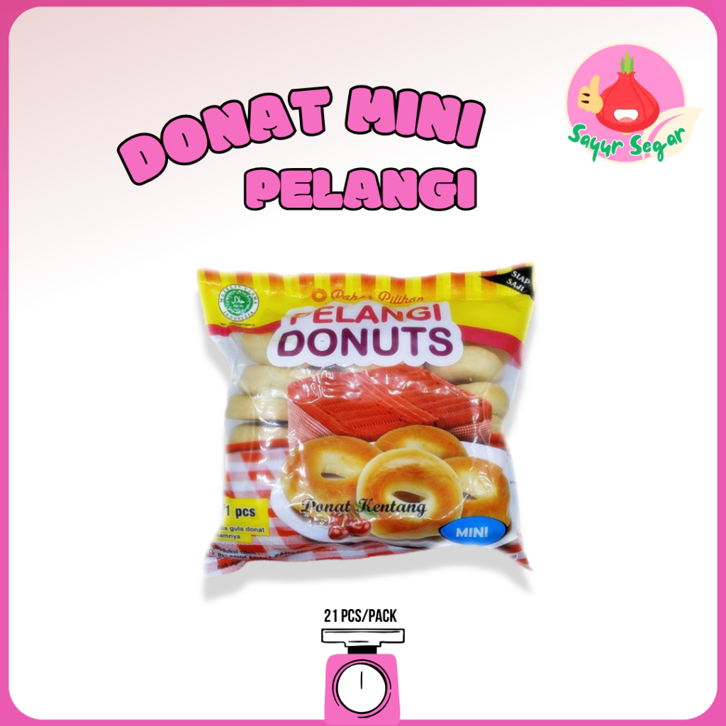 

Sayur Segar - Donat Kentang Mini Stroberi Pelangi 21 pcs/pack