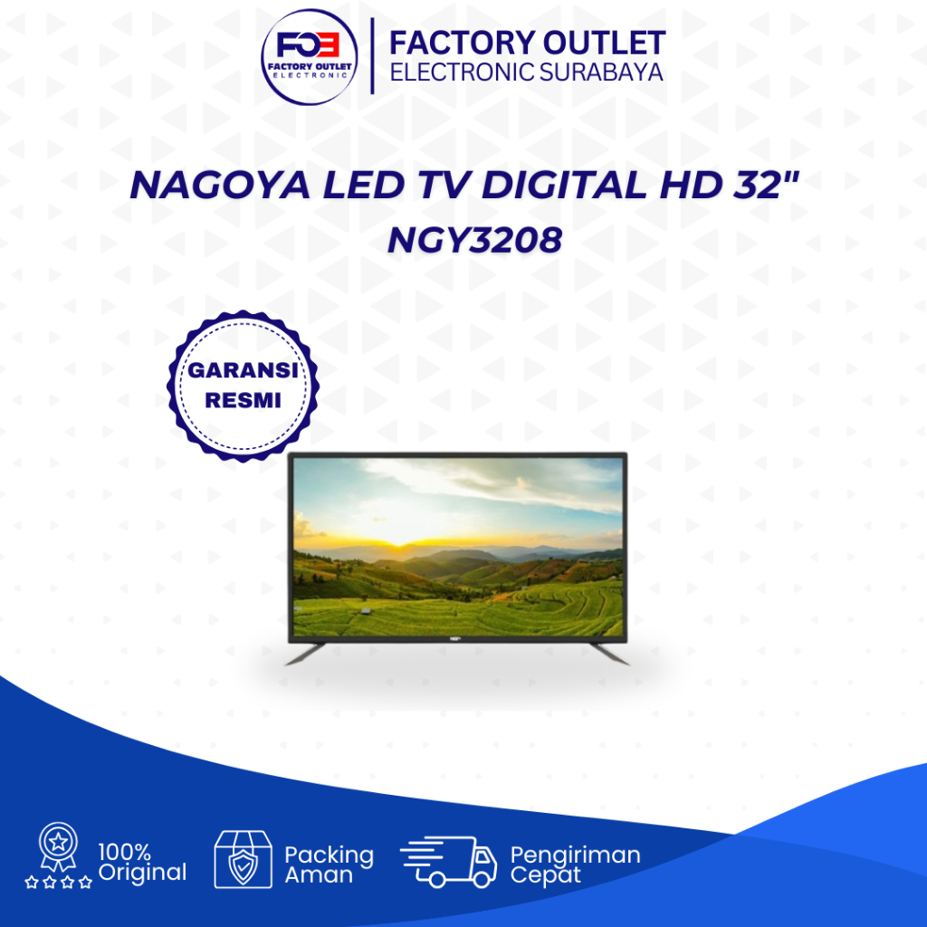 [ GARANSI RESMI ] NAGOYA LED TV GIGITAL HD NGY3208 22 INCH