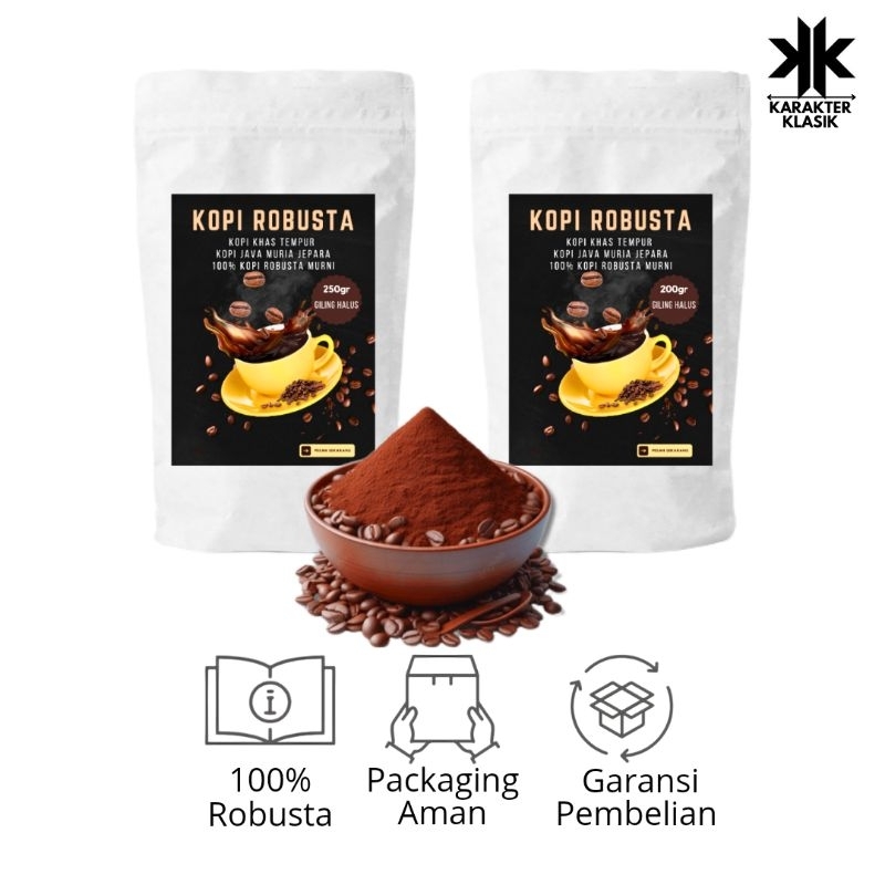 

Kopi Robusta 100% Robusta Murni Kopi Tempur Lereng Muria Jepara Robusta Giling Halus Kopi Biji Merah