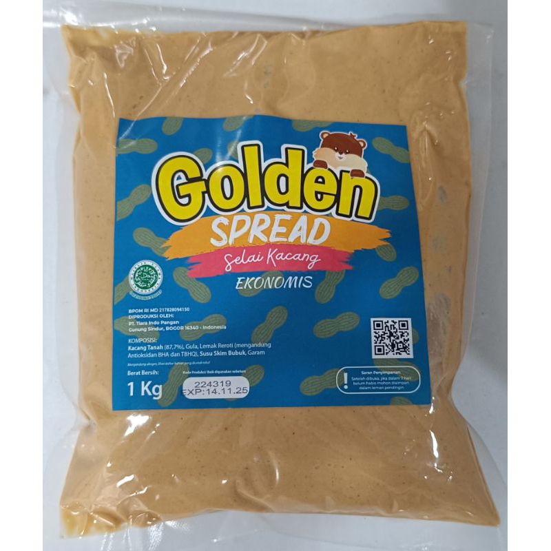 

SELAI KACANG GOLDEN SPREAD EKONOMIS 1KG