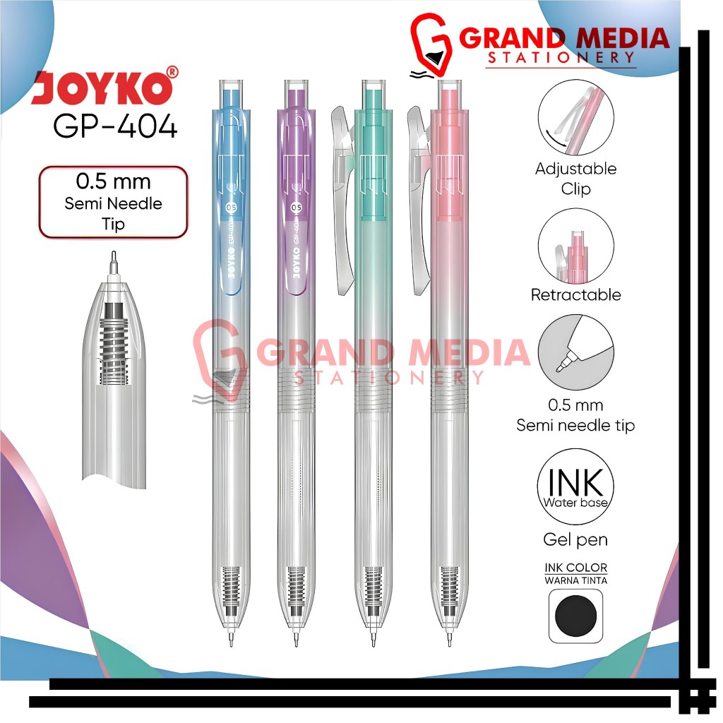 

[GRAND MEDIA] BALLPOINT / PENA / PULPEN GEL JOYKO GP-404 / 1 PCS