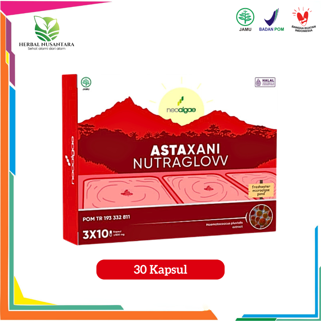 Neoalgae Astaxani Nutraglow Kapsul Kecantikan Kulit Suplemen Multivitamin  Extract Astaxanthin