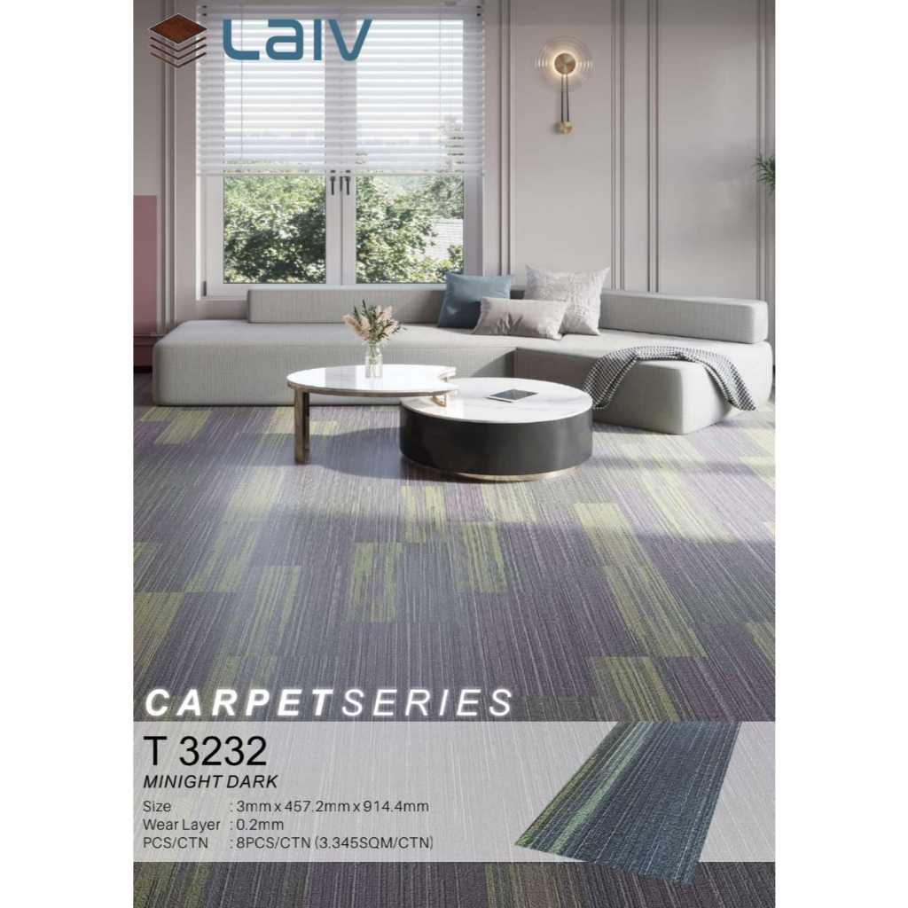 Lantai Vinyl Laiv Tebal 3mm Motif Karpet
