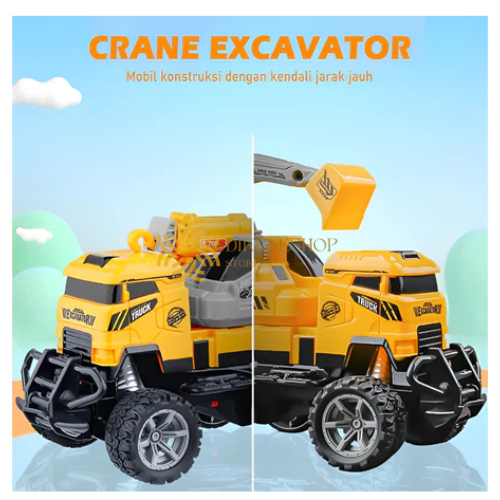 Rc Remote Control Truck Trak Trek Mobil Mobilan Excavator Anak Laki Laki Kado Ulaong Tahun Material 