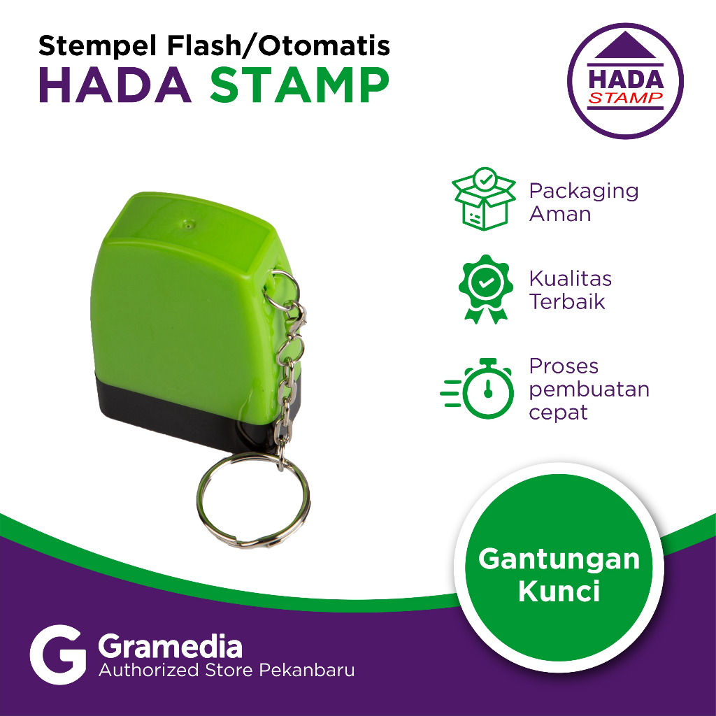 

Gramedia - Stempel Flash/ Otomatis Hada Stamp Gantungan Kunci