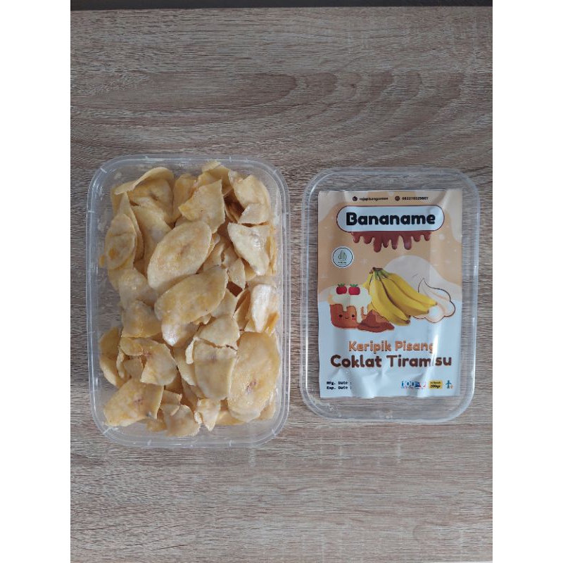 

Keripik Pisang Coklat Tiramisu isi 200 gram