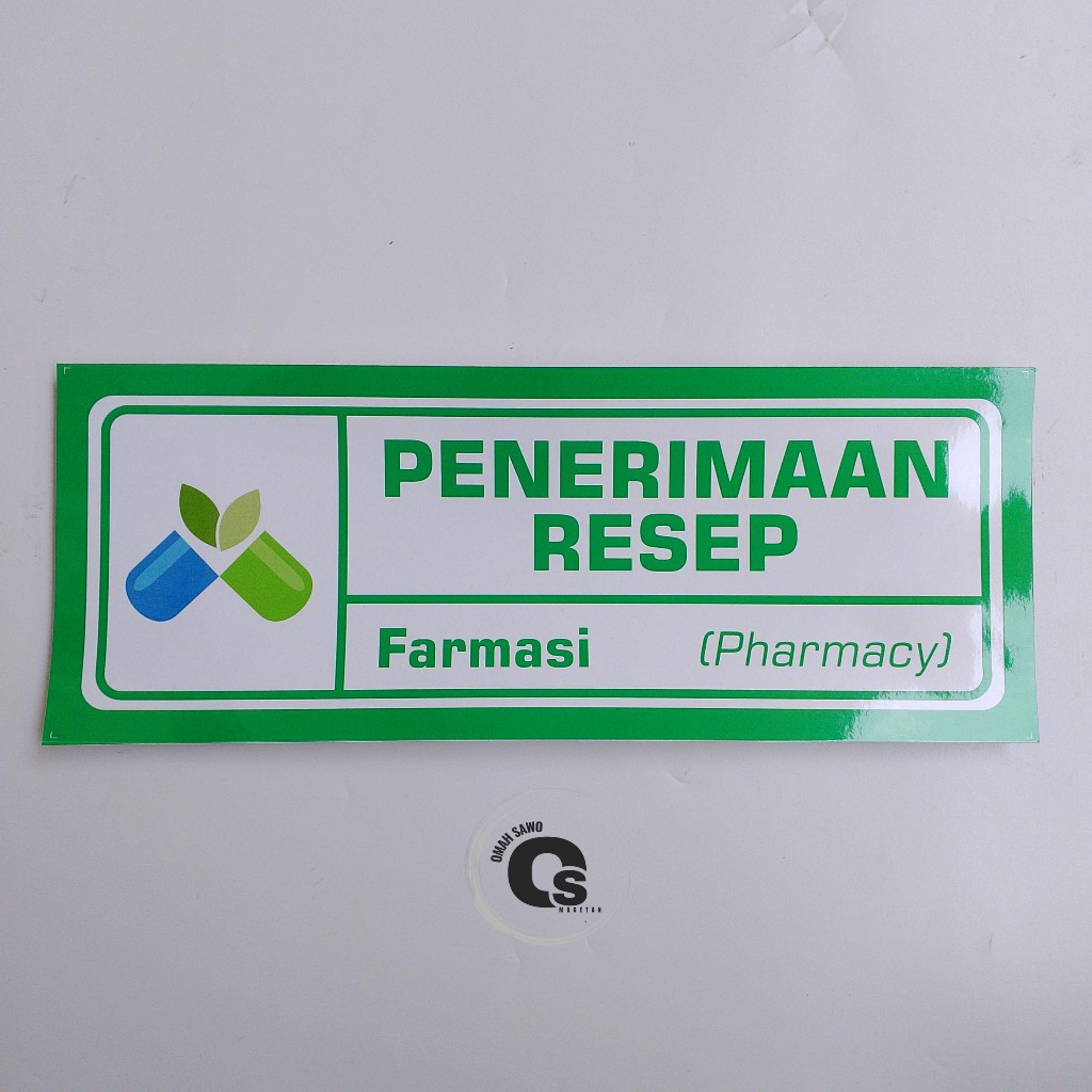 

Stiker Penerimaan Resep - Farmasi - Pharmacy - Apotek - Stiker Vinyl