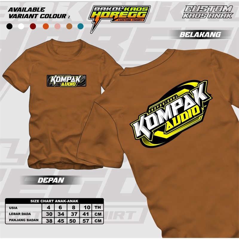 Kaos Anak Anak Kompak Audio Murah Katun Atasan Distro