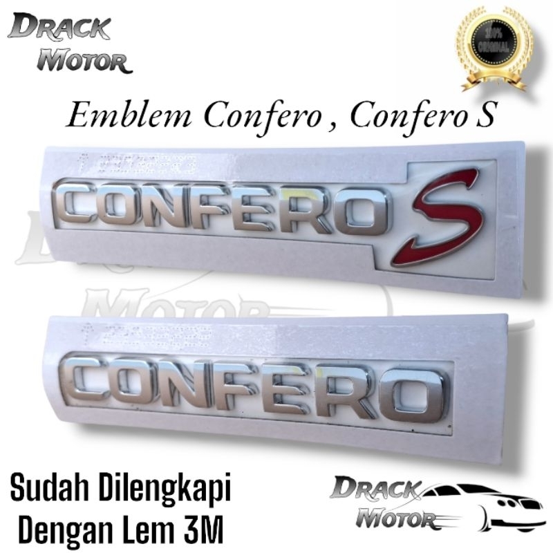 Emblem Tulisan Confero S Chrome Original Wuling Confero // Emblem Tulisan Confero Original Wuling Co