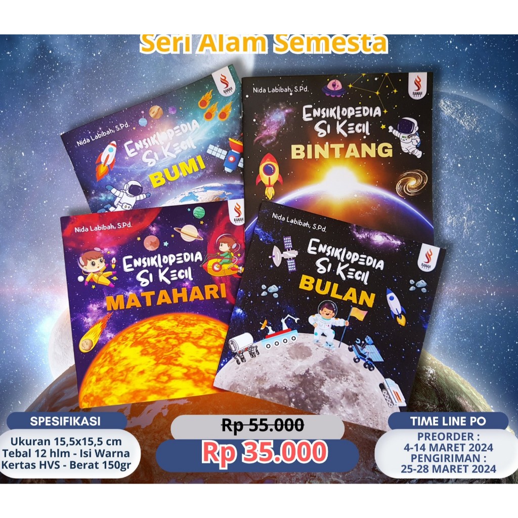 Ensiklopedia Si Kecil Alam Semesta Matahari Bumi Bulan Bintang Buku Ilmu Pengetahuan Alam Anak Pener