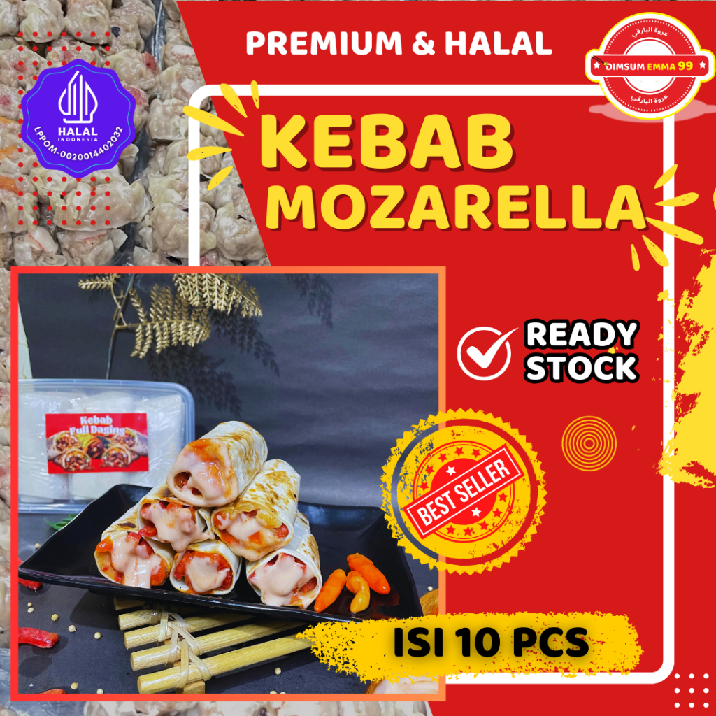 

Kebab Frozen Mozarella isi 10 pcs Premium KEMASAN VAKUM dan Halal HARGA GROSIR !!