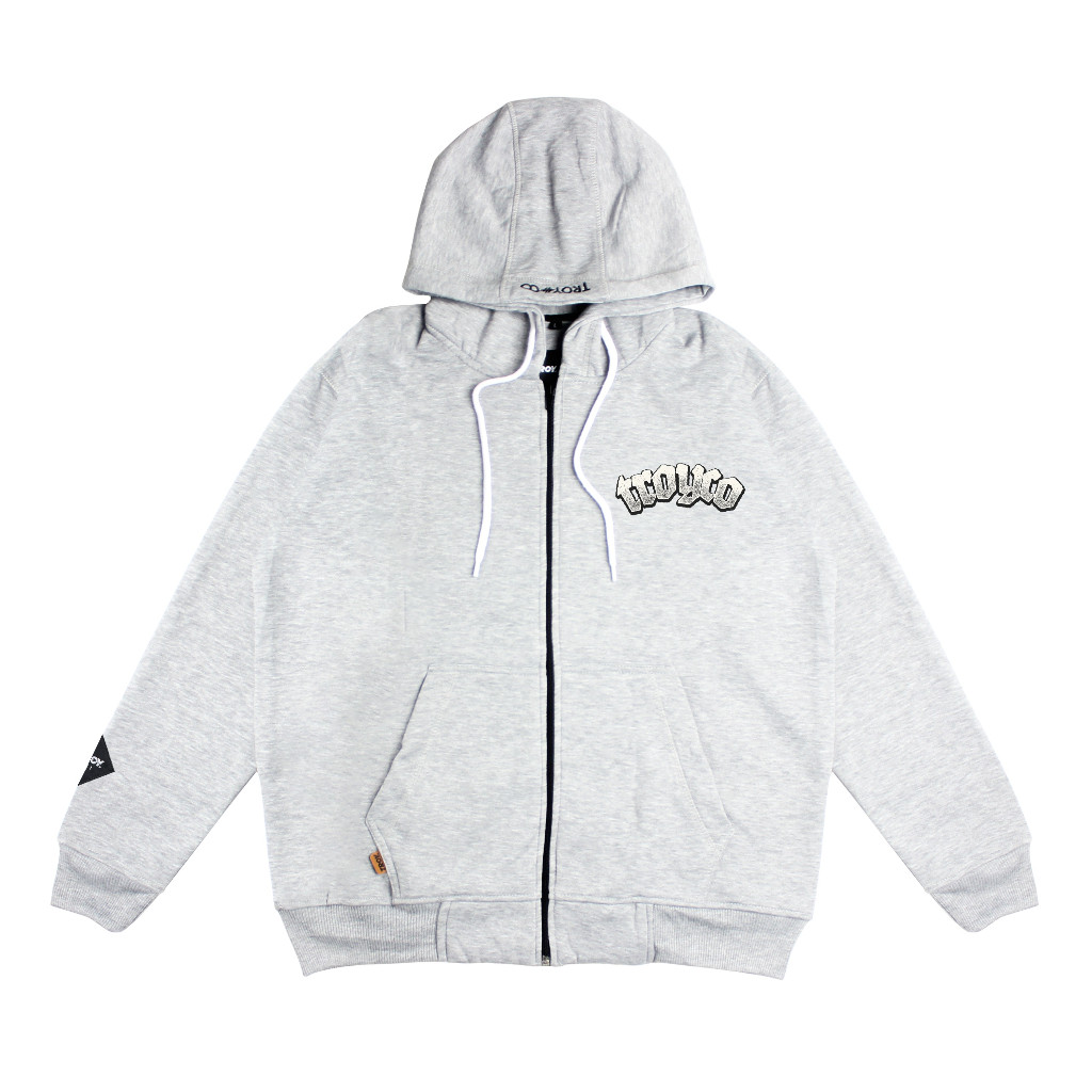 Troy Company Hoodie Zipper Grey Misty Shaman - Hoodie Zipper Hoodie Abu Misty ZHD 2843