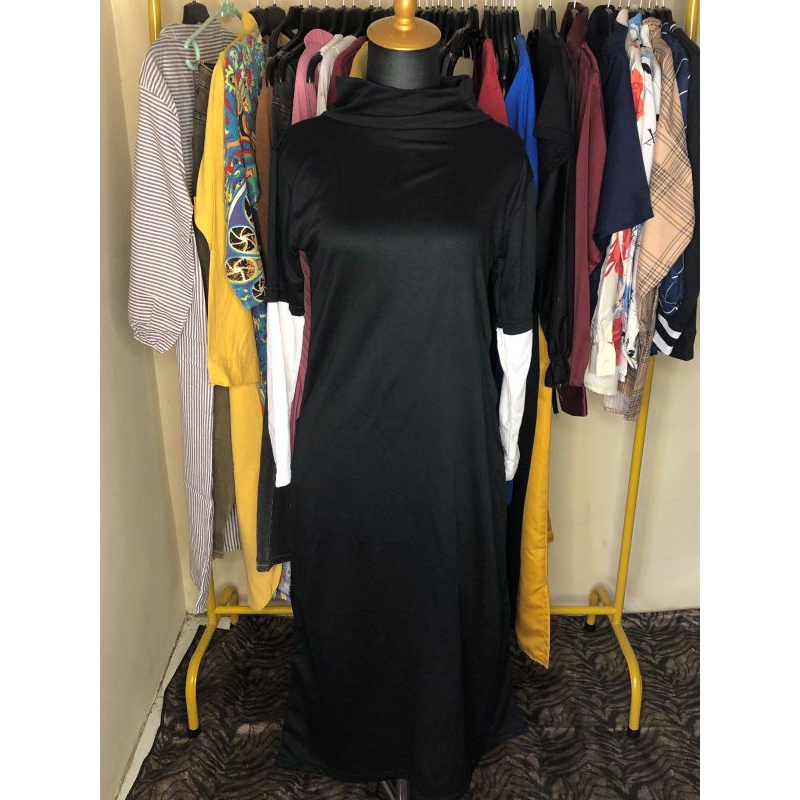 Dress wanita preloved panjang hitam