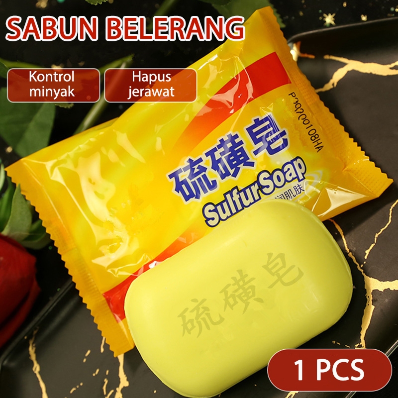 Sabun Mandi Sulfur Soap Gatal Punggung Jerawat Kulit Lembut Sabun Mandi Belerang Sabun Gatal