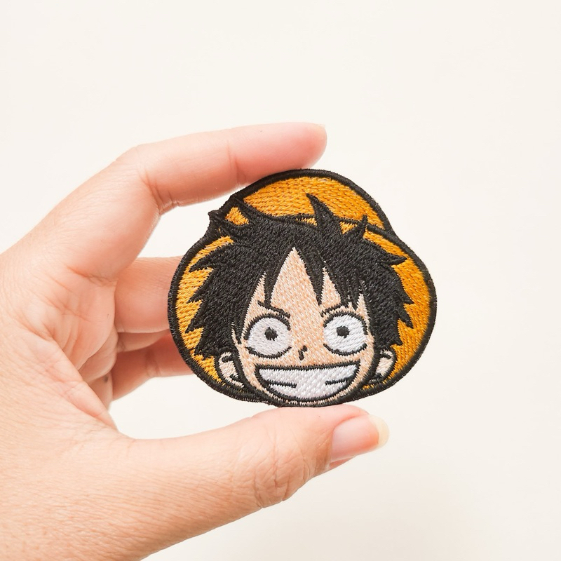 PATCH BORDIR ANIME ONE PIECE / BADGE BORDIR LUFFY ONE PIECE / LUFFY TOPI JERAMI EMBLEM