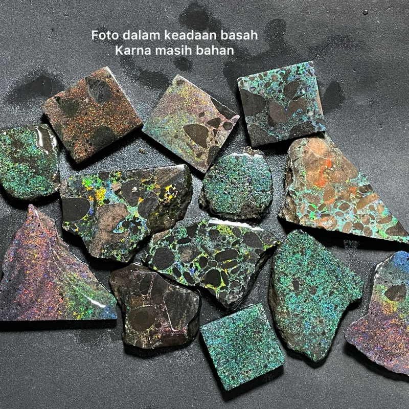 Bahan kalimaya australia / bongkahan batu andamooka australia / bongkahan batu opal ausy