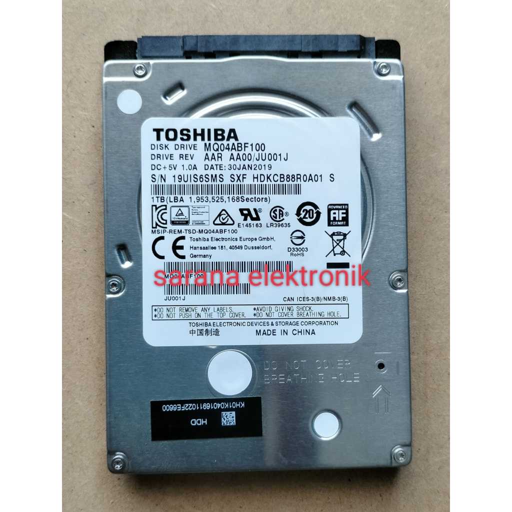 hardisk toshiba 1 tera