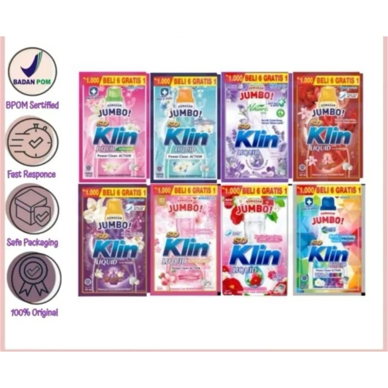 Soklin @ Paketan 1Dus Isi 120Bks/ / Soklin Detergent/ Soklin / Soklin Cair/ Sabun Detergent/