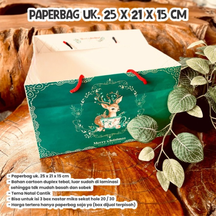 

Paperbag Natal Reindeer 25 x 21 x 15 cm Tas Hampers Natal