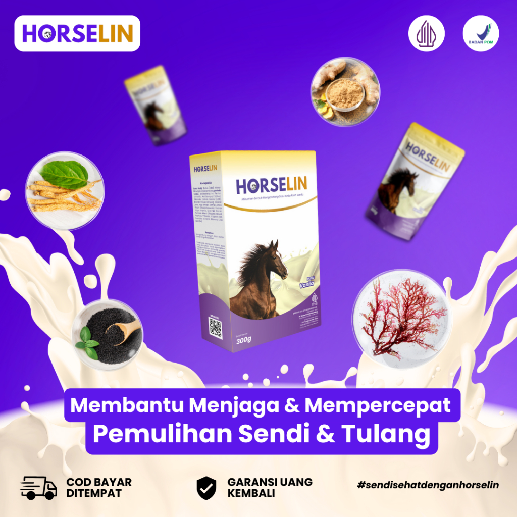 

HORSELIN Susu Kuda 1 Box 200Gram Atasi Nyeri Sendi