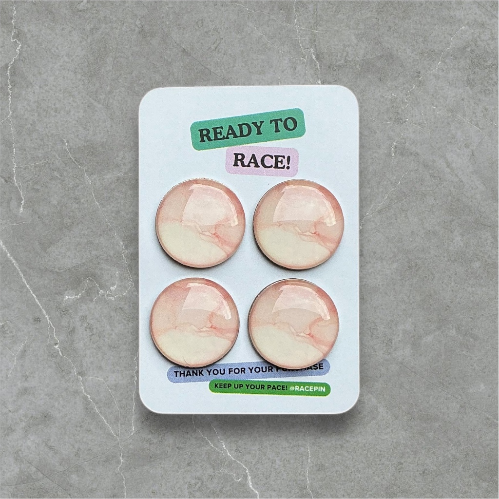 RacePin Magnet BIB Pink Marble