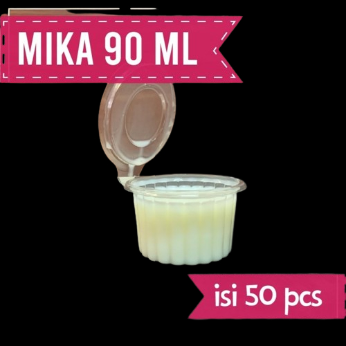 Cup Mika 90 ml Plastik NS 1 Pack Isi 50 pcs + Tutup UK 90 ML BENING / Cup Sambal / Cup Saos / Mangko