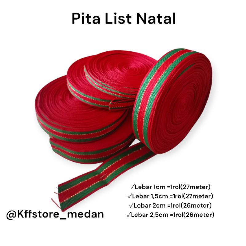 

Pita Satin List Natal (Roll)