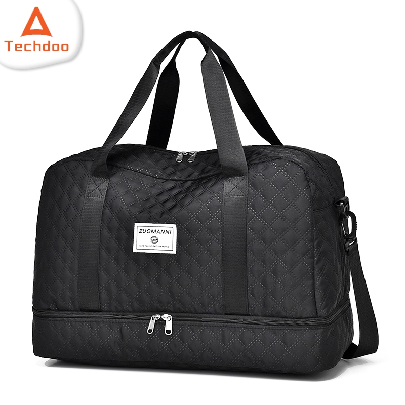 Techdoo Tas Jinjing Travel Baju Besar Tas Anti Air Traveling Bag Gym Olahraga Tas Duffel TTB130