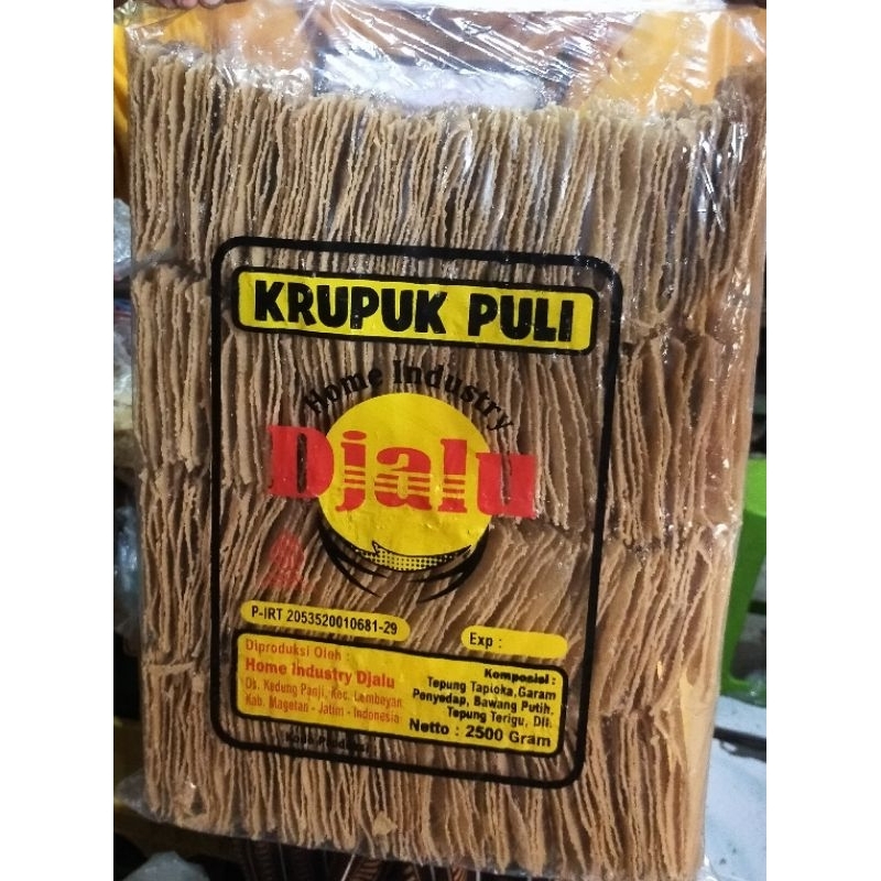 kerupuk puli nasi merk Djalu 250 gr