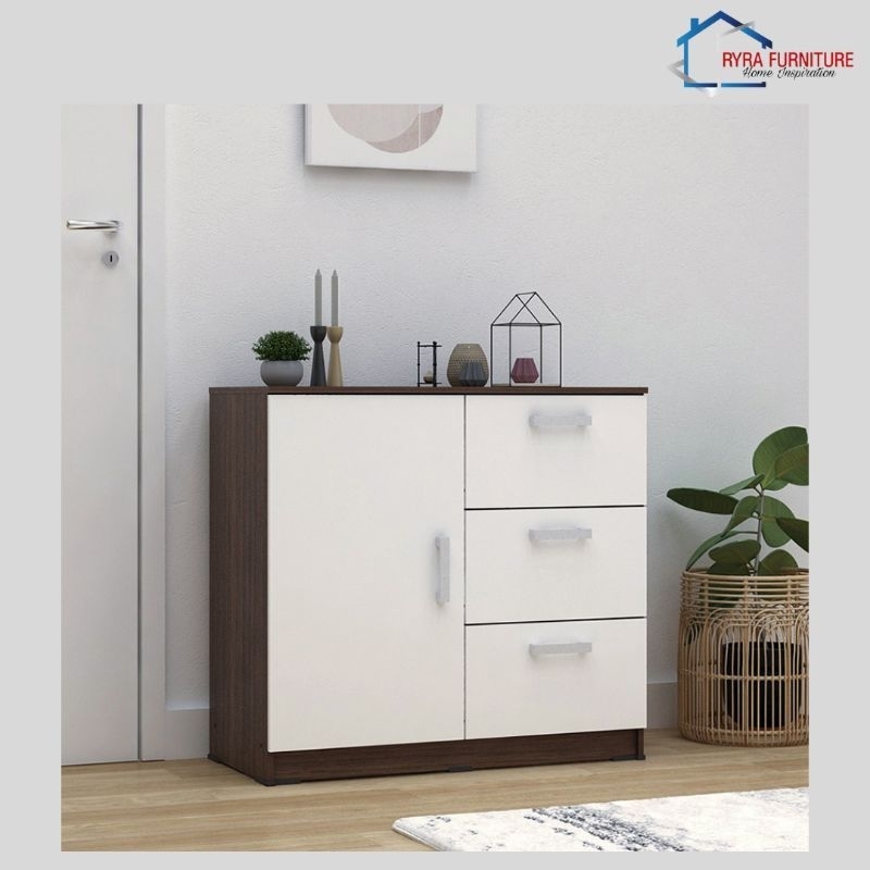BUFET MINIMALIS MODERN/RAK SERBAGUNA/LEMARI LACI/SIDEBOARD MINIMALIS - ALBA BAZ SB80 - PIRA