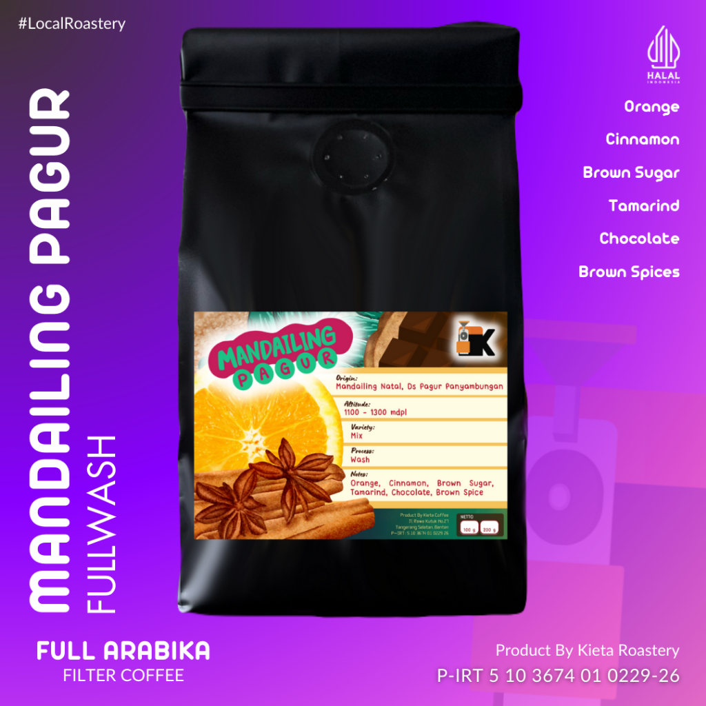 

Kieta Roastery - Biji Kopi Mandailing Pagur 100% Arabika 200g / Bubuk Roasted Coffee Bean Filter Single Origin