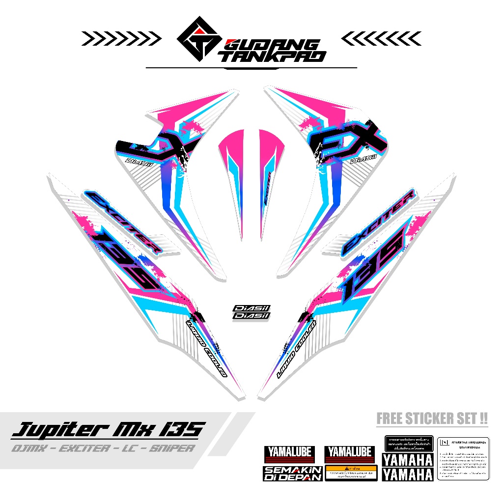 STRIPING MOTOR YAMAHA JUPITER MX OLD 135 / MTF 16 / STIKER STRIPING MX LAMA 135 / STRIPING MX OLD 13
