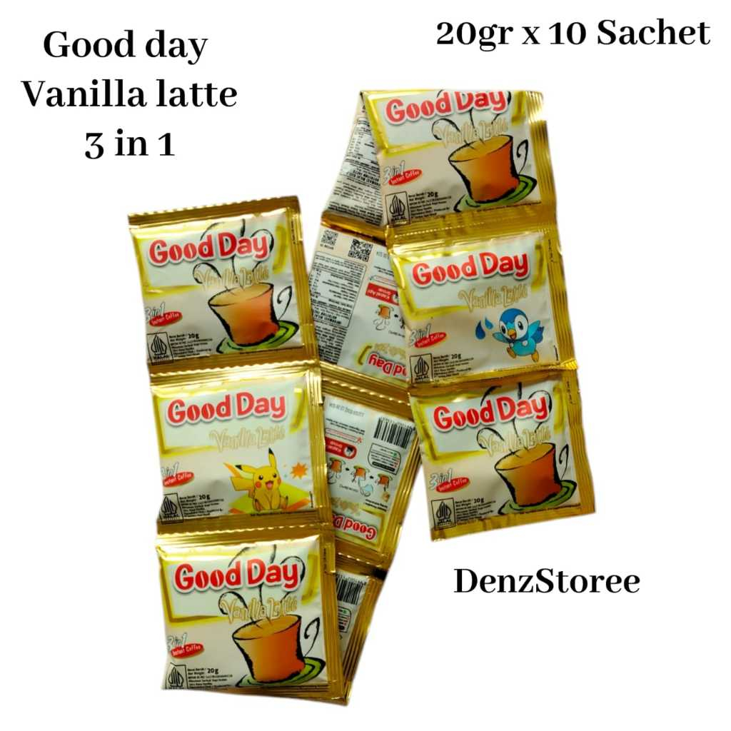 

Kopi Good Day Vanilla Latte 3-in-1 / 20gr x 10 Sachet / 1 Renceng ISI 10