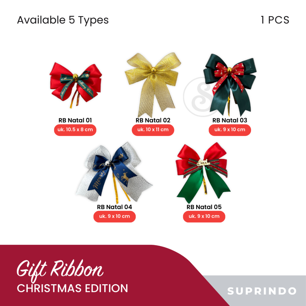 

(PER PCS) Pita Natal / Pita Christmas Jadi
