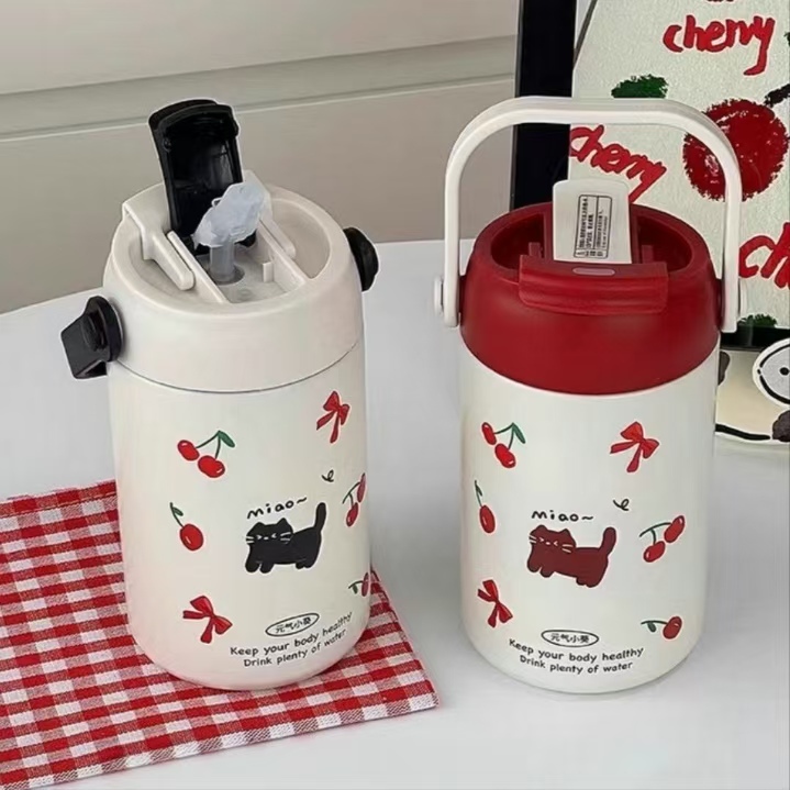 BZ-246 Botol Minum Anak Stainless 500ml Anti Tumpah Motif Lucu/Tumblr Tumbler Tahan Panas