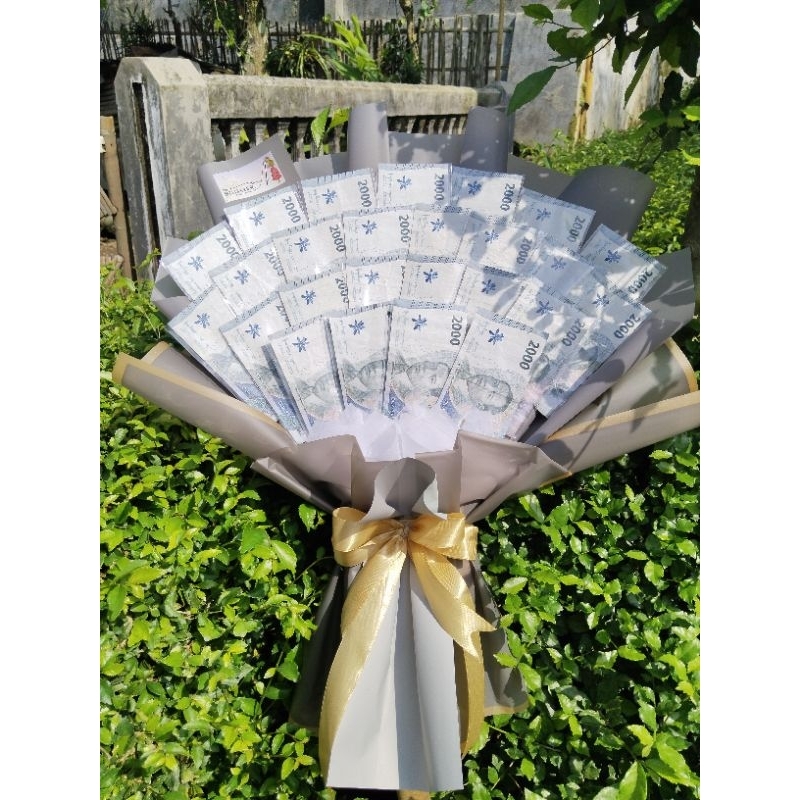 Bouquet uang 2 ribuan (25lembar)