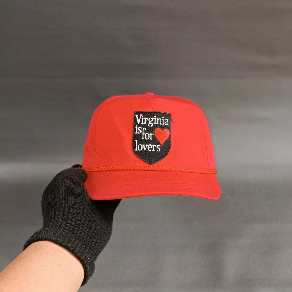 Topi Vintage Rope Hat Topi Tali Kapal Unisex Pria Wanita VIRGINIA Merah Original