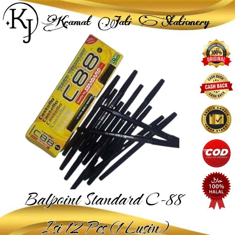 

Balpoint Standard C-88 Isi 12 Pcs (1 Lusin)