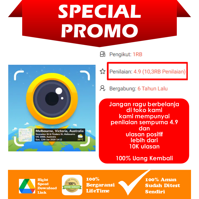 [PROMO BELI 3 GRATIS 1] GPS Map Camera Premium Andoid Premium No Trial Full Version Lifetime Bergara