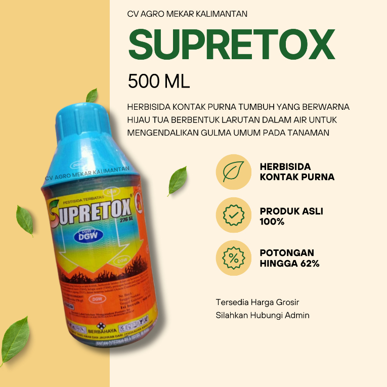 Supretox Racun Rumput Gulma Kebun Sawit 500 mL
