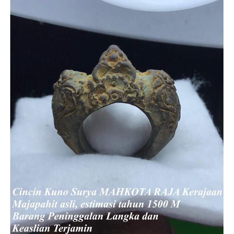 Cincin Kuno Asli Peninggalan Jaman Majapahit 1500M Asli Mahkota Raja