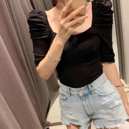 Terlaris TM 261 Atasan Puff basic import