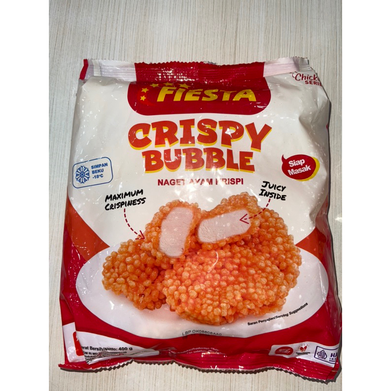 

Fiesta Crispy bubble, Fiesta Stikie, Fiesta Chicken Nugget 400g.