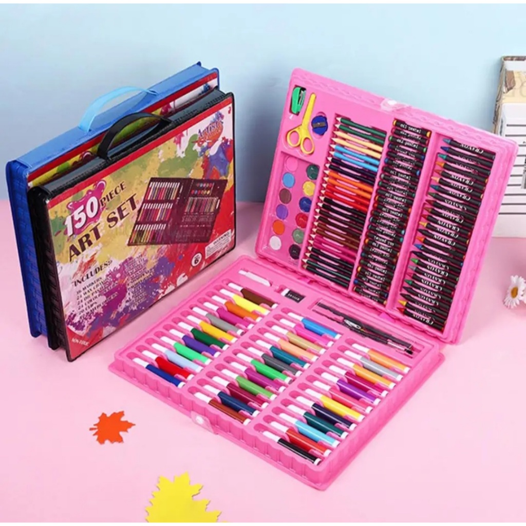 

[capt] Mainan Edukasi Anak Seni Keterampilan Perlengkapan Menggambar Krayon & Pastel Spidol Melukis Mewarnai Anak - Art Set Crayon 208pcs