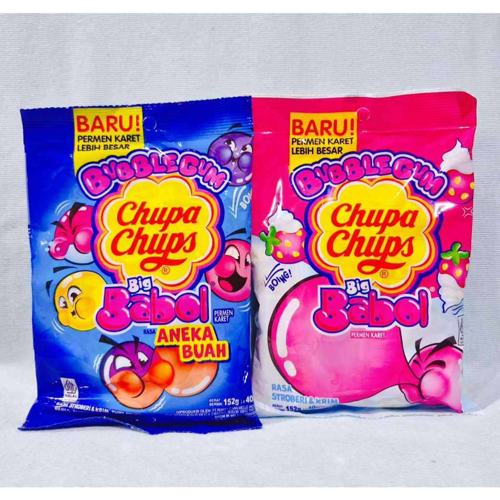 

Permen Karet Big Babol Aneka Buah / Stroberi Krim (152 gr)