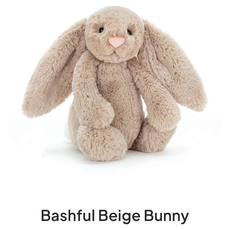 Boneka JELLYCAT Bashful Bunny Rabbit cute Plush Toy Baby Soothing Doll Sleepping Pillow - Small