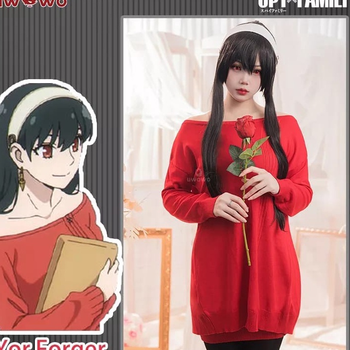 PDS BAJU COSPLAY CARDIGAN YOR FORGER SPYXFAMILY RED