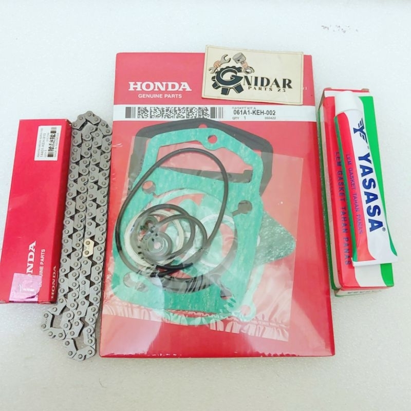 Paket Rantai Keteng + Top Set + Lem Gasket Neotech GL Pro GL Max Neotech Megapro Primus Tiger Revo K